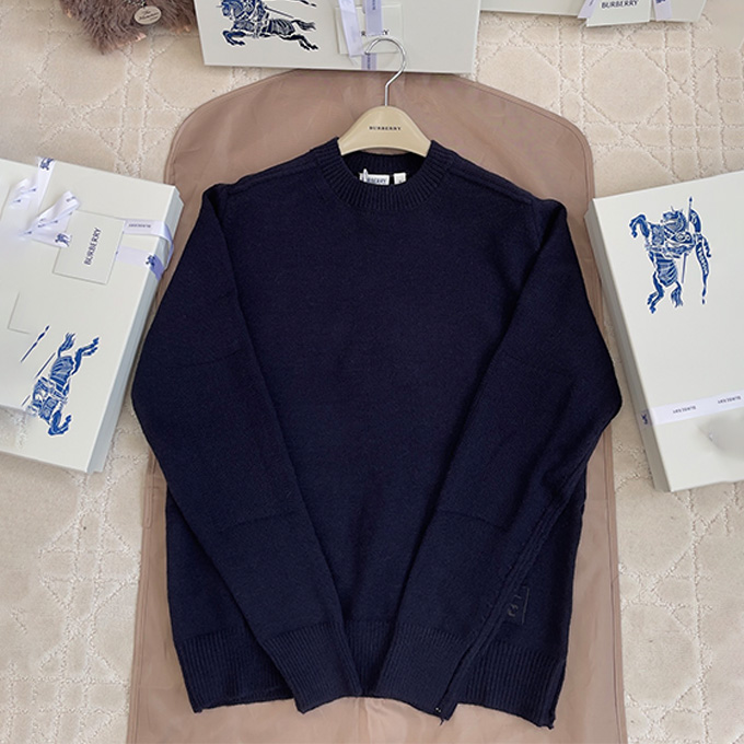 burberry equestrian knight jacquard crew‑neck sweater